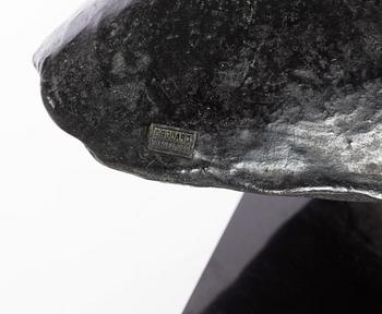 Gudmar Olovson, sculpture. Signed. Numbered. Foundry mark. Bronze, total height 50 cm, length 28 cm.