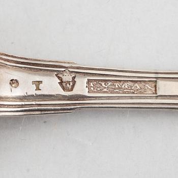 Spoons, 6 pcs, silver, Sweden and Norway, late 18th-early 20th century.