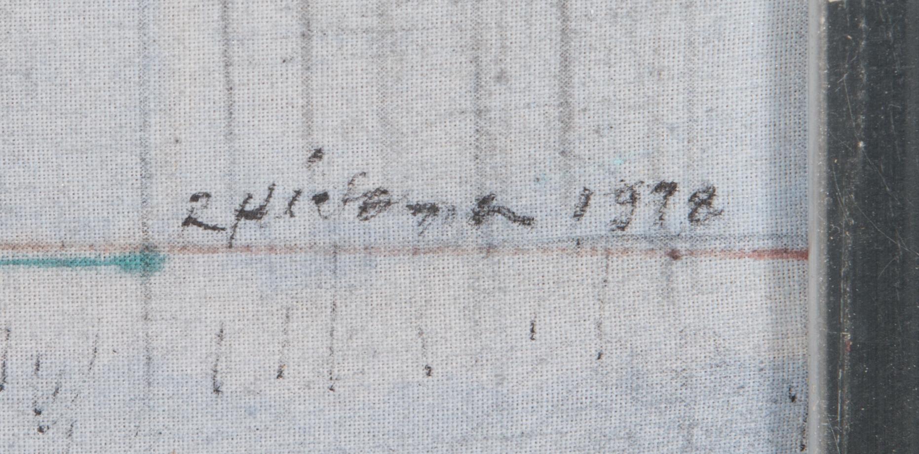 Reino Hietanen, mixed media, signed and dated 1978.