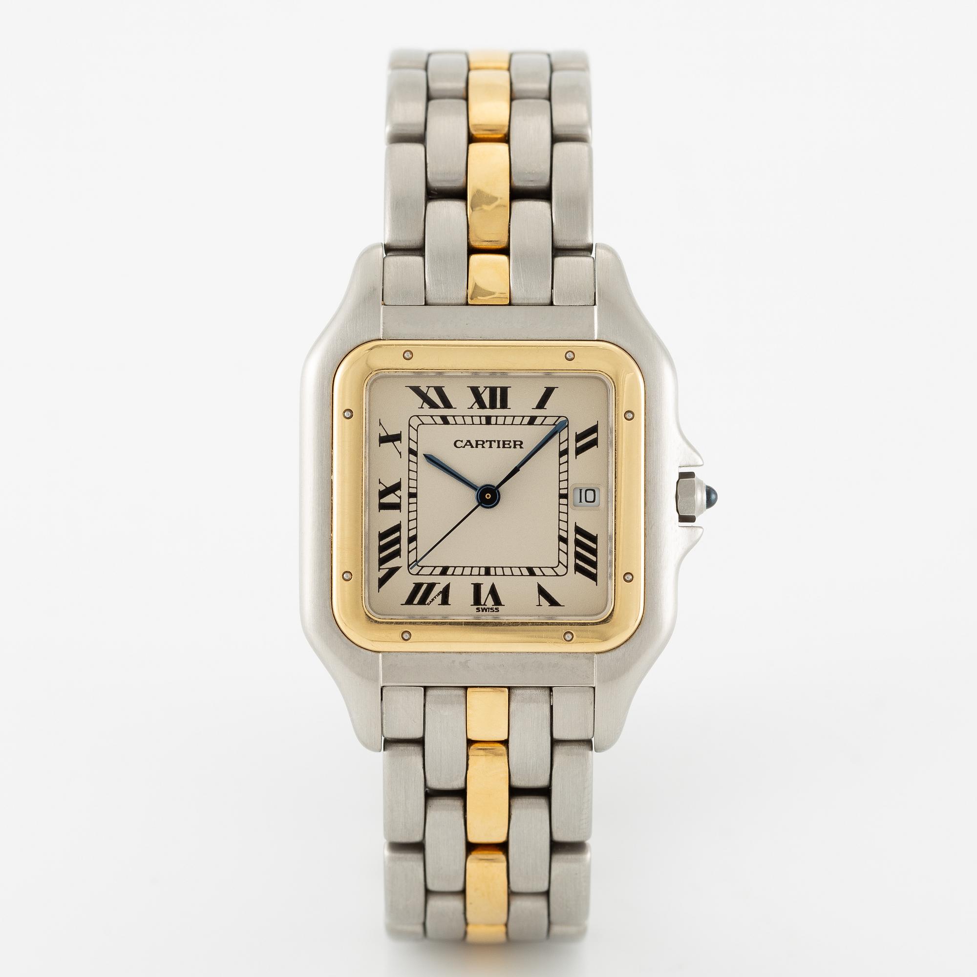 Cartier, Panthère, "Jumbo", wristwatch, 29.5 x 29.5 (39.5) mm.