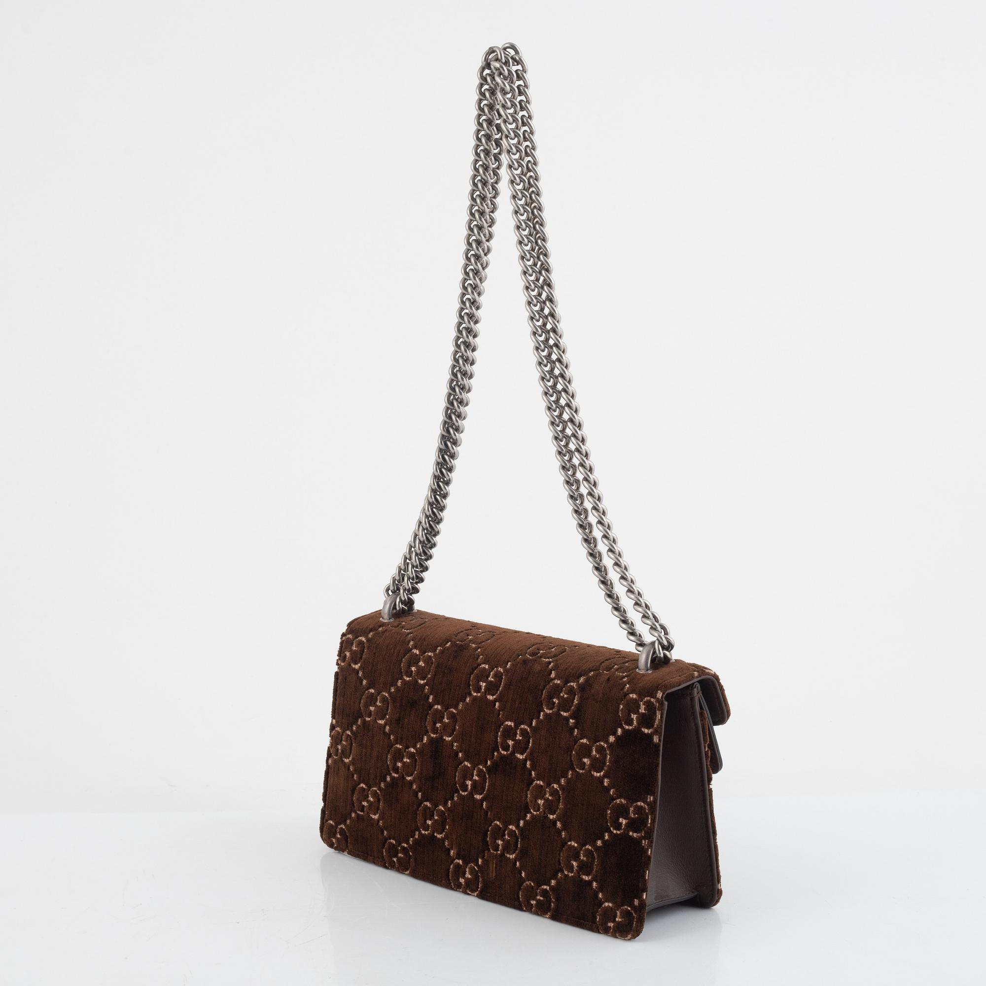Gucci, väska, "GG Embossed Velvet Dionysus Small Shoulder Bag".
