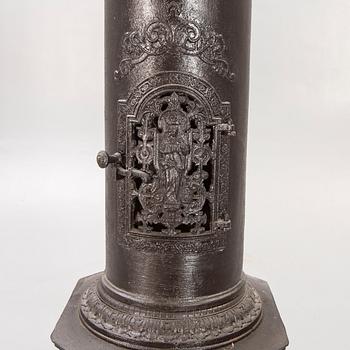 An early 1900s cast iron stove.