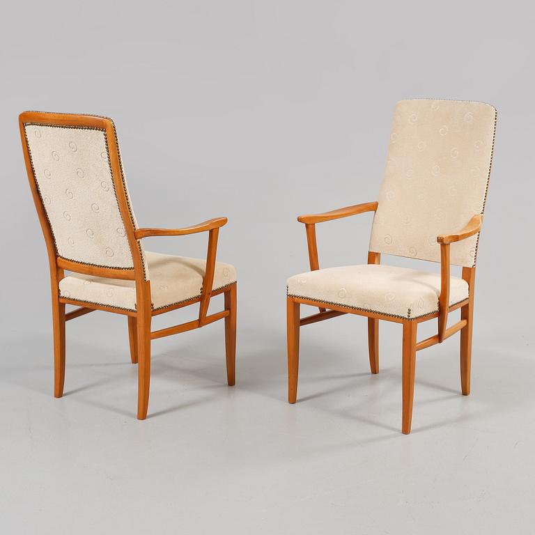 MATGRUPP, 7 delar, "Gustavus", Carl Malmsten, Åfors möbelfabrik, 1900-talets andra hälft.