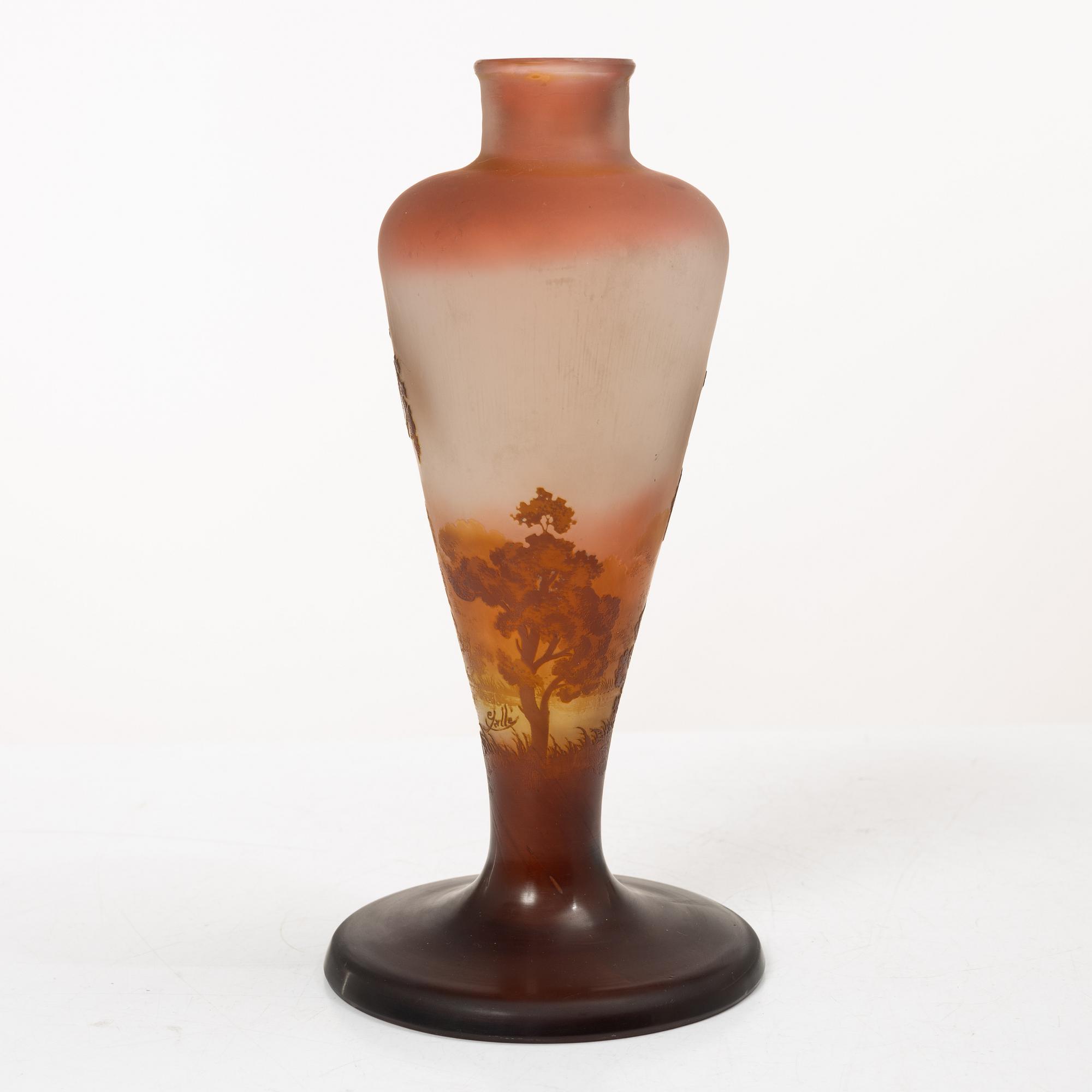 Emile Gallé, lampfot, jugend, Frnakrike, omkring 1900.