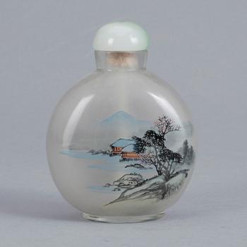 SNUSFLASKA, glas, Kina, 1900-tal.