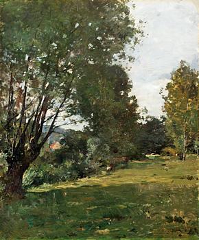 212. Léon Germain Pelouse, Franskt landskap.