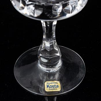 Göran Wärff, a part 'Prince' glass service, for Kosta Boda (46 pieces).