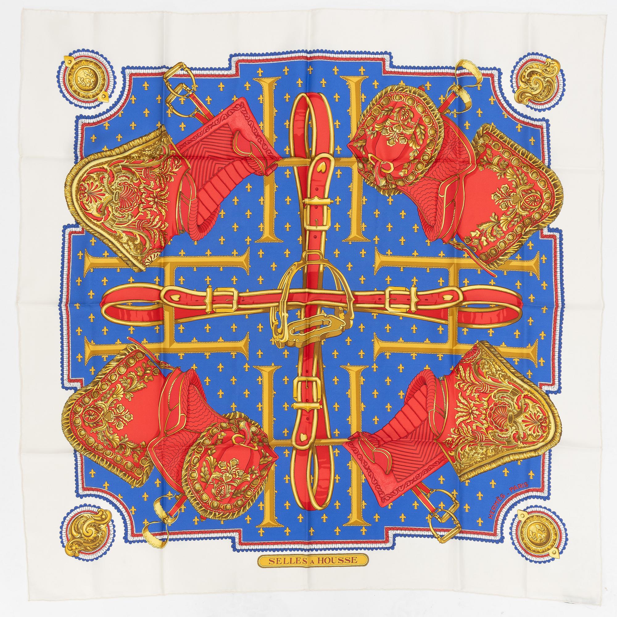 Hermès, scarf, "Selles a Housse".