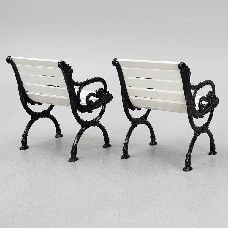 A pair of garden chairs, Byarum, later part of the 20th Century.