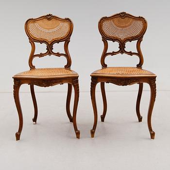 STOLAR, 1 par, rokokostil, 1900-talets mitt.