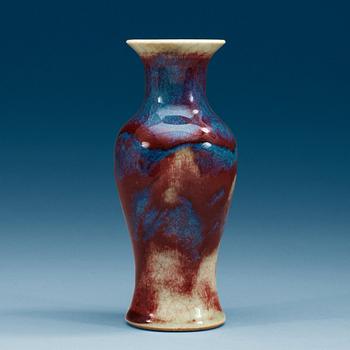 A flambe glazed vase, late Qing dynasty.