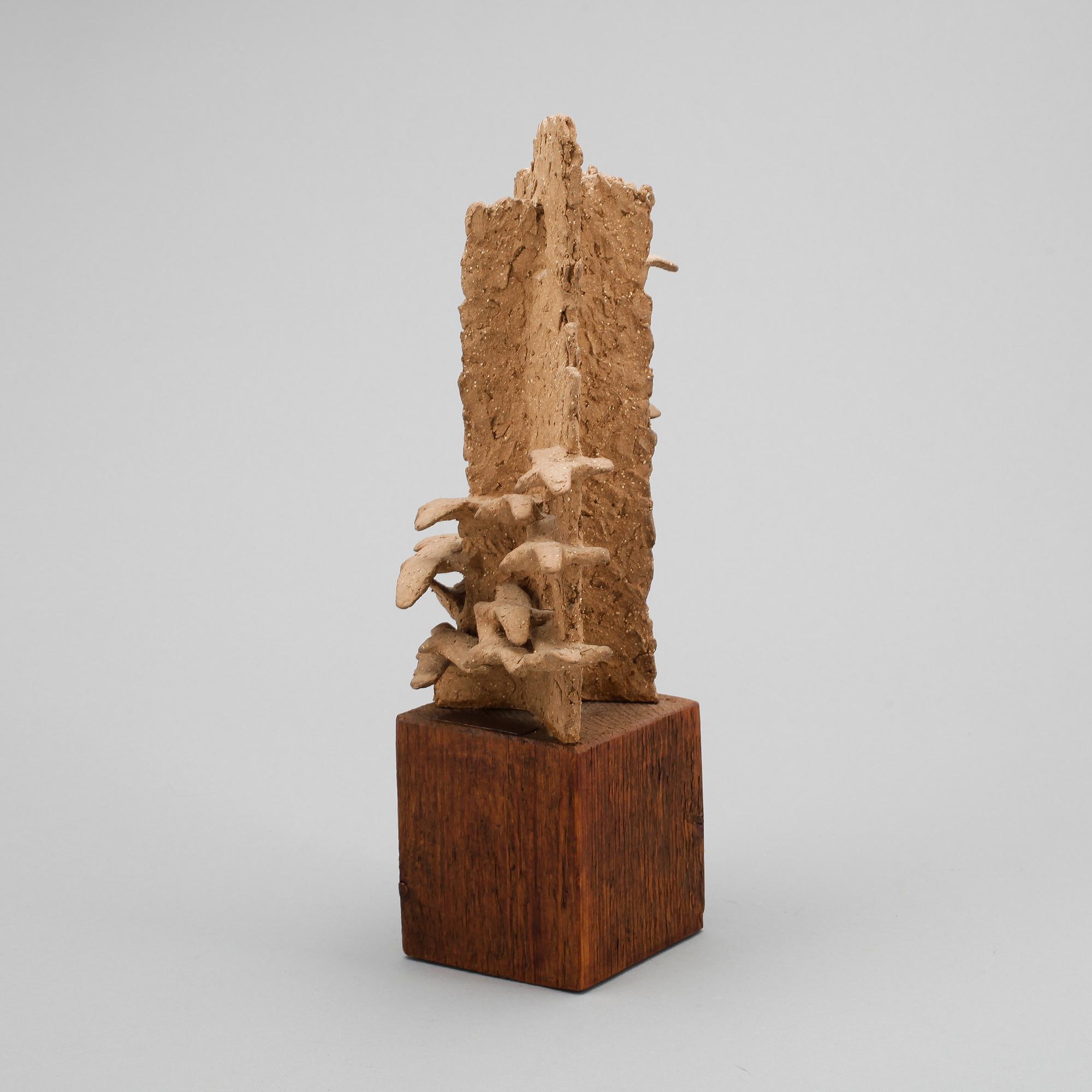 SKULPTUR, keramik, plakett med signatur F Forslund -75.