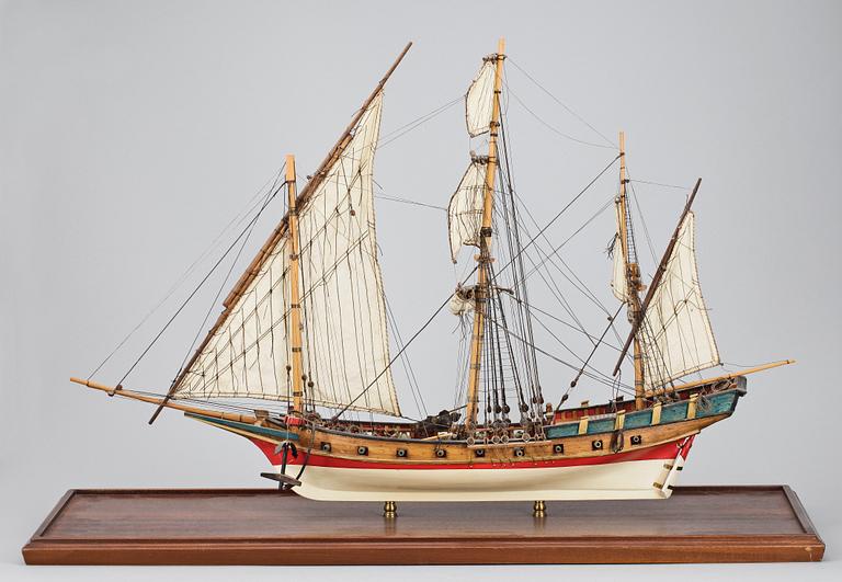 SKEPPSMODELL, trä, 1900-tal.