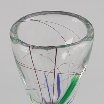 A glass vase by vicke Lindstrand,