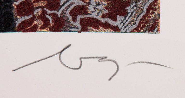 ENRICO BAJ , sekatekniikka ja väripainos, 5 kpl, signeerattu ja numeroitu.