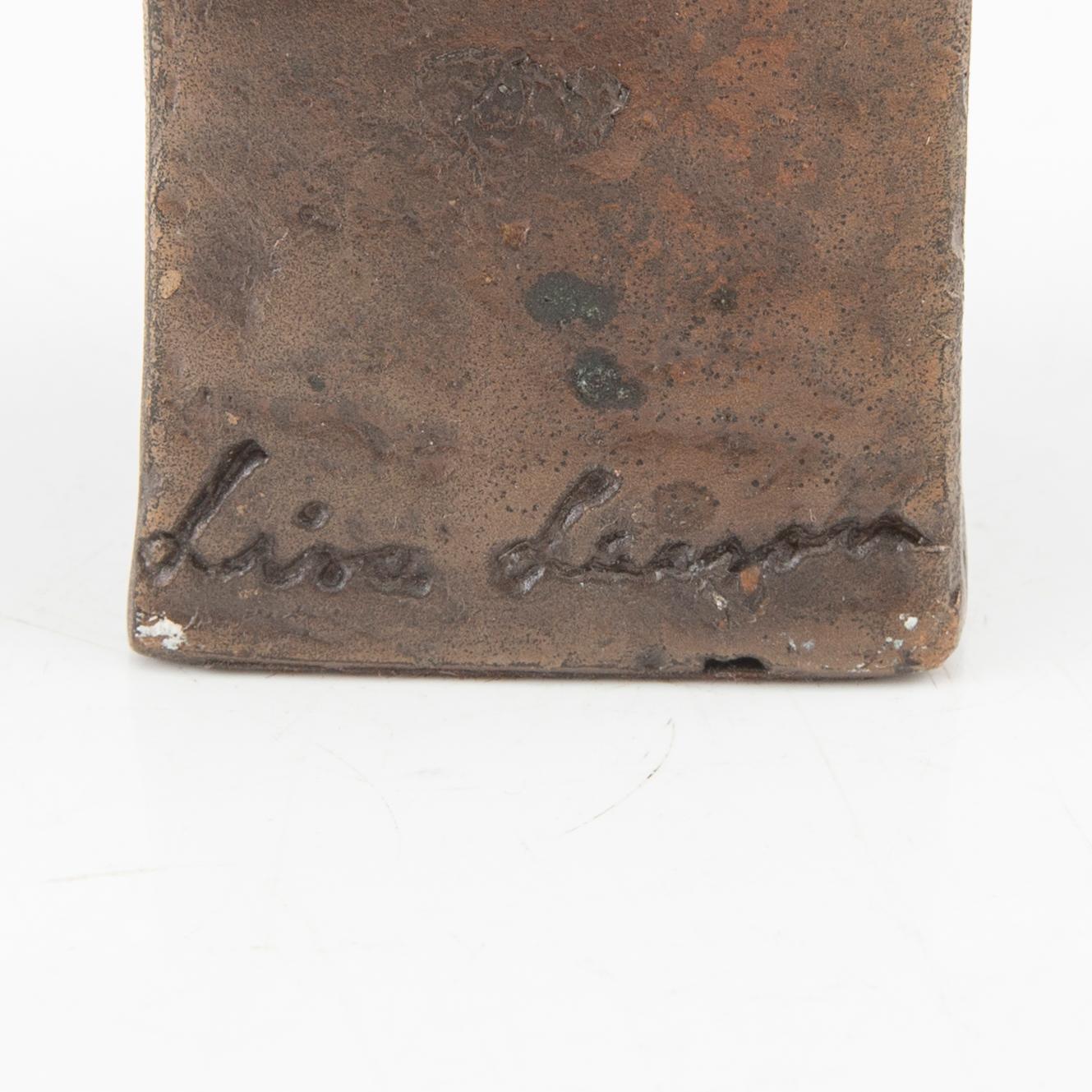 Lisa Larson, bronze sculpture, Scandia Present, circa 1978, numbered 73.