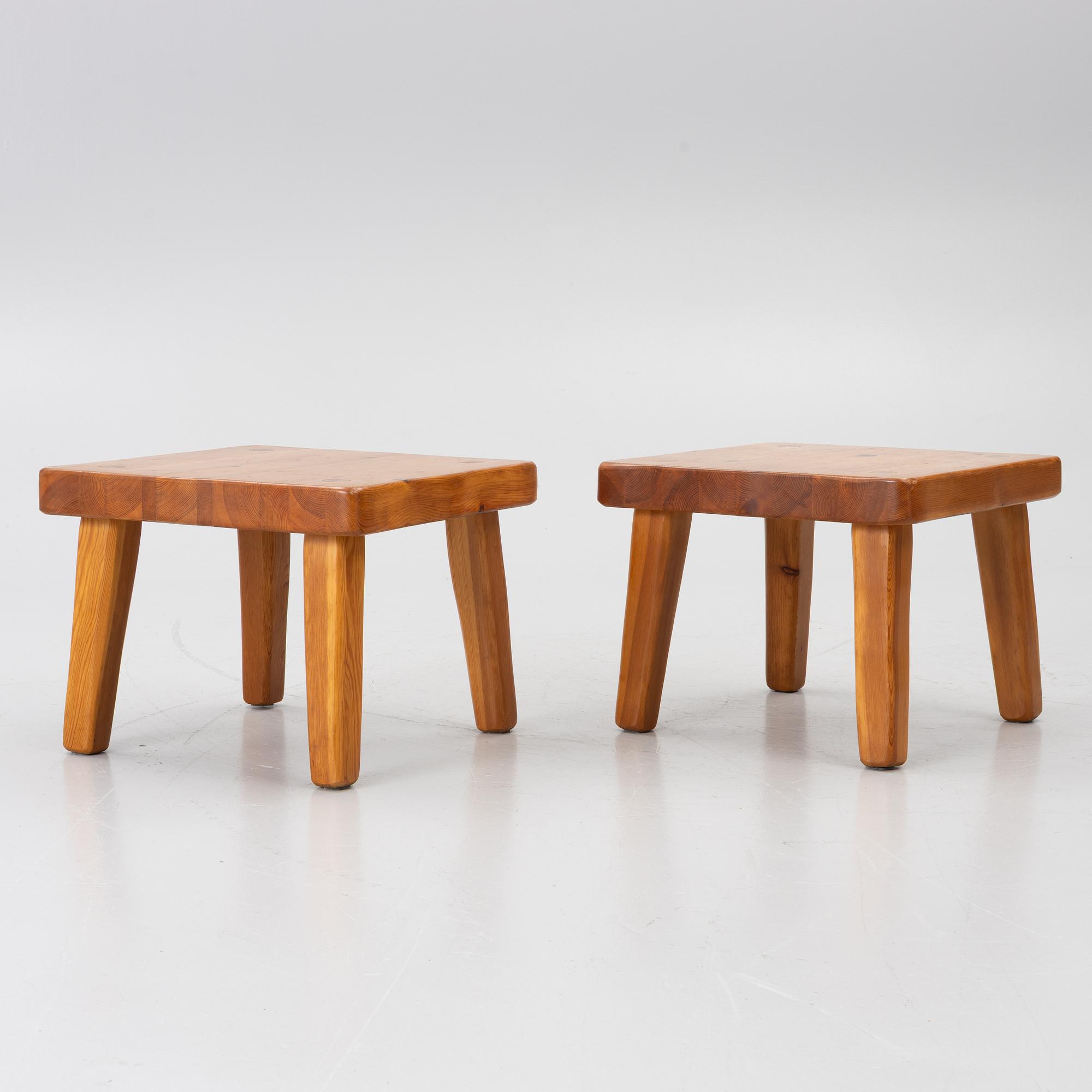 Stools, a pair, second half of the 20th century.