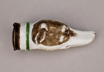 SNUSDOSA, porslin, trol England, 1800-tal.