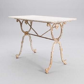 An early 20th century garden table.