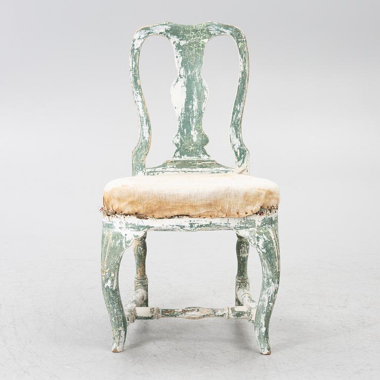A rococo chair, 18th century.