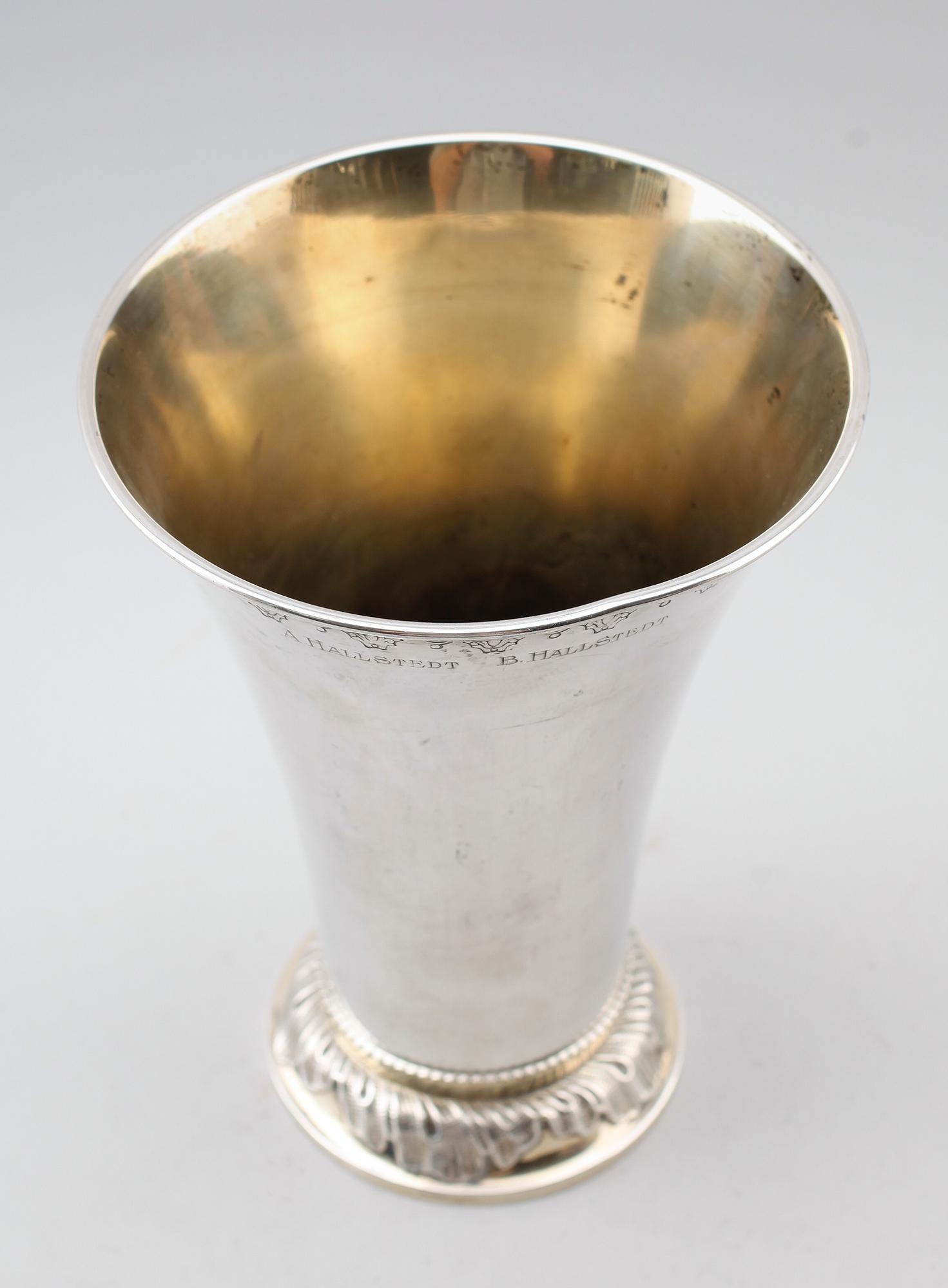 BÄGARE, silver, GAB, Stockholm 1907. Vikt ca 347 g.