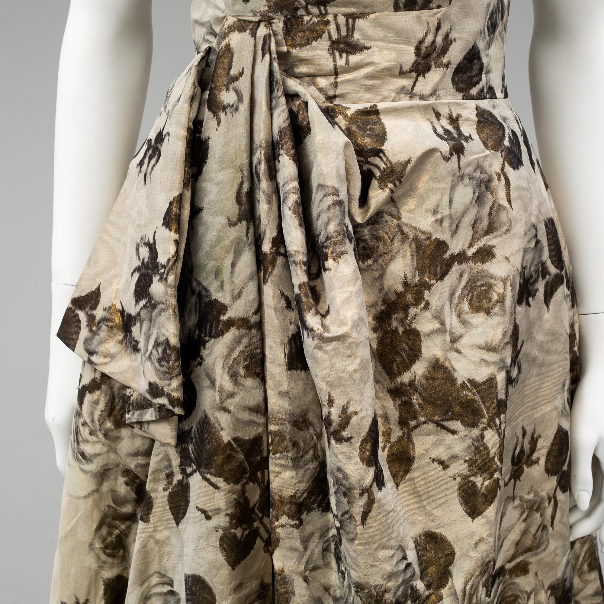 A cocktail dress from Märtaskolans Franska Avdelning, Stockholm, 1950's.