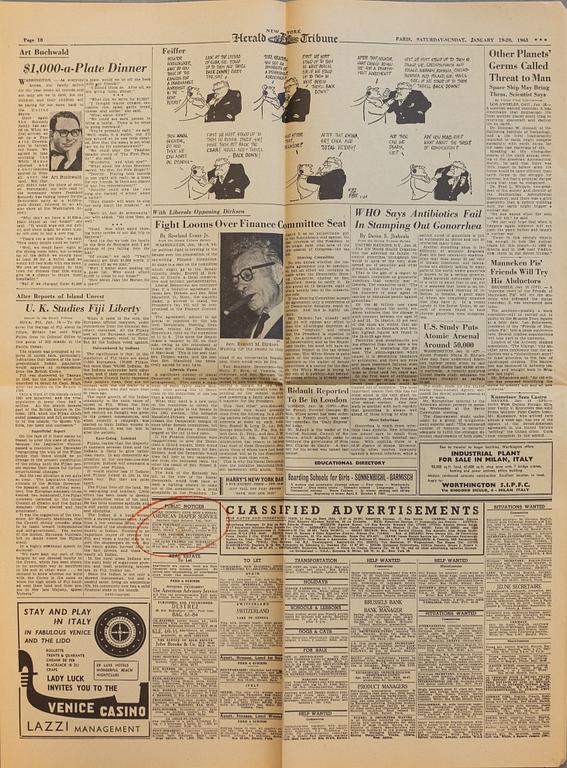 Carl Fredrik Reuterswärd, Catalogs, books and newspaper article.