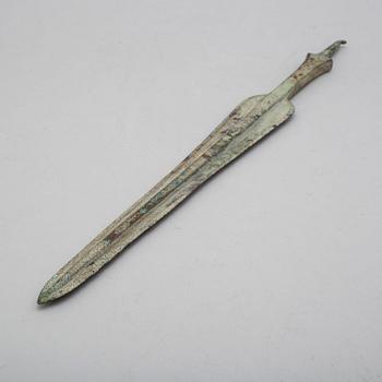 A bronze spearhead, probably Loristan around 1000 B.C.