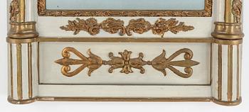 SPEGEL MED KONSOLBORD. Senempire, 1800-talets första hälft.