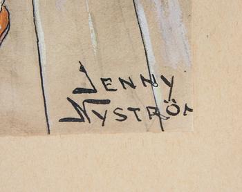 JENNY NYSTRÖM, akvarell. Sign. Utförd 1935.