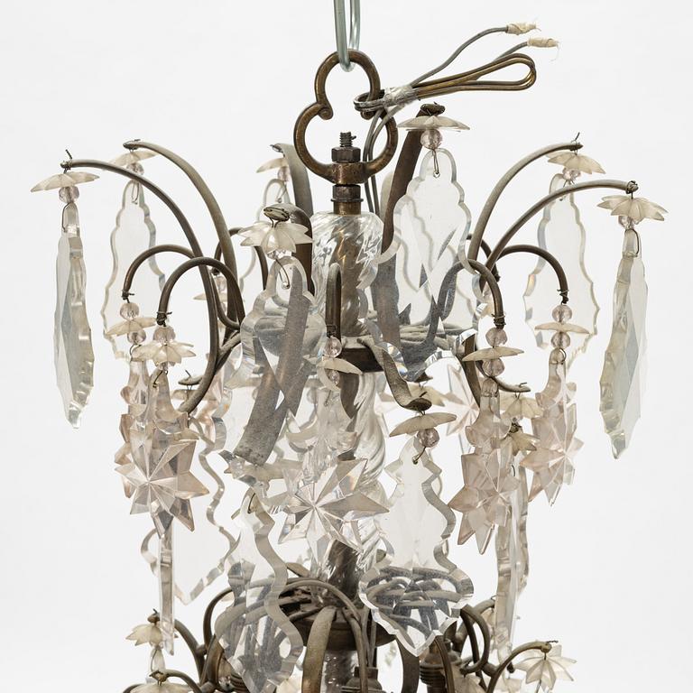 A rococo style chandelier from around the year 1900.