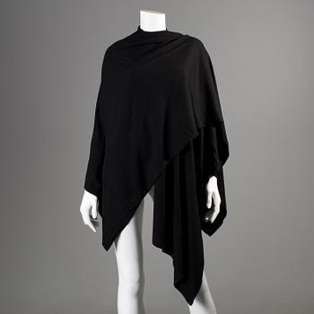 A black cottonponcho by Ralph Lauren.