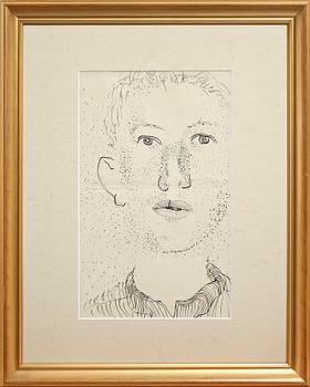 RAGNAR SANDBERG, tuschteckning samt blandteknik, osign.