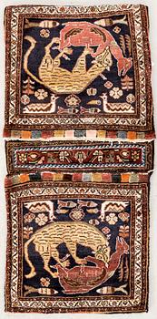 Saddle bag  Bakthiari Khorjin old 155x76 cm.