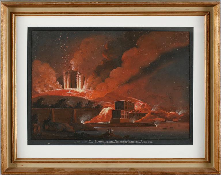 OKÄND KONSTNÄR, gouache, Italien, 1700-/1800-tal.