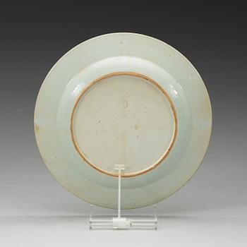 A 'European Subject' grisaille dish with a biblical scene, Qianlong (1736-1795).
