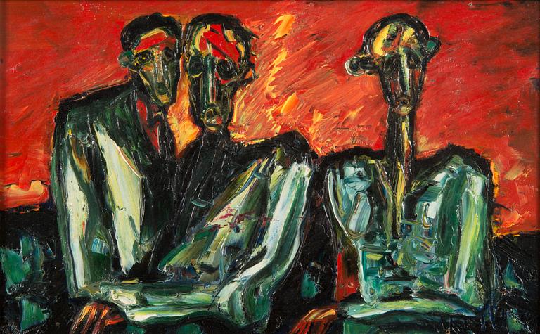Paavo Sarelli, oil on board, a set of two, signed and dated -70 and -71.