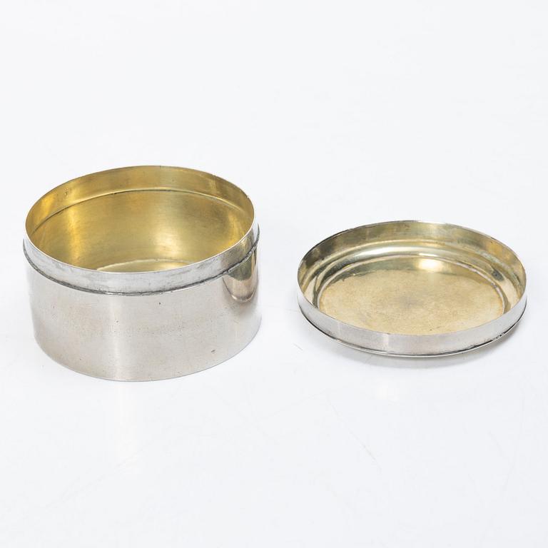 A Swedish silver box, mark of Otto Wilhelm Kjellberg, Västerås 1852.