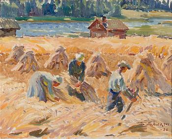 SANTERI SALOKIVI, WORKERS IN THE FIELD.