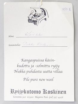 Pirkko Koskinen, rya för Ryijykutomo Koskinen Alajärvi. Ca 155x105 cm.
