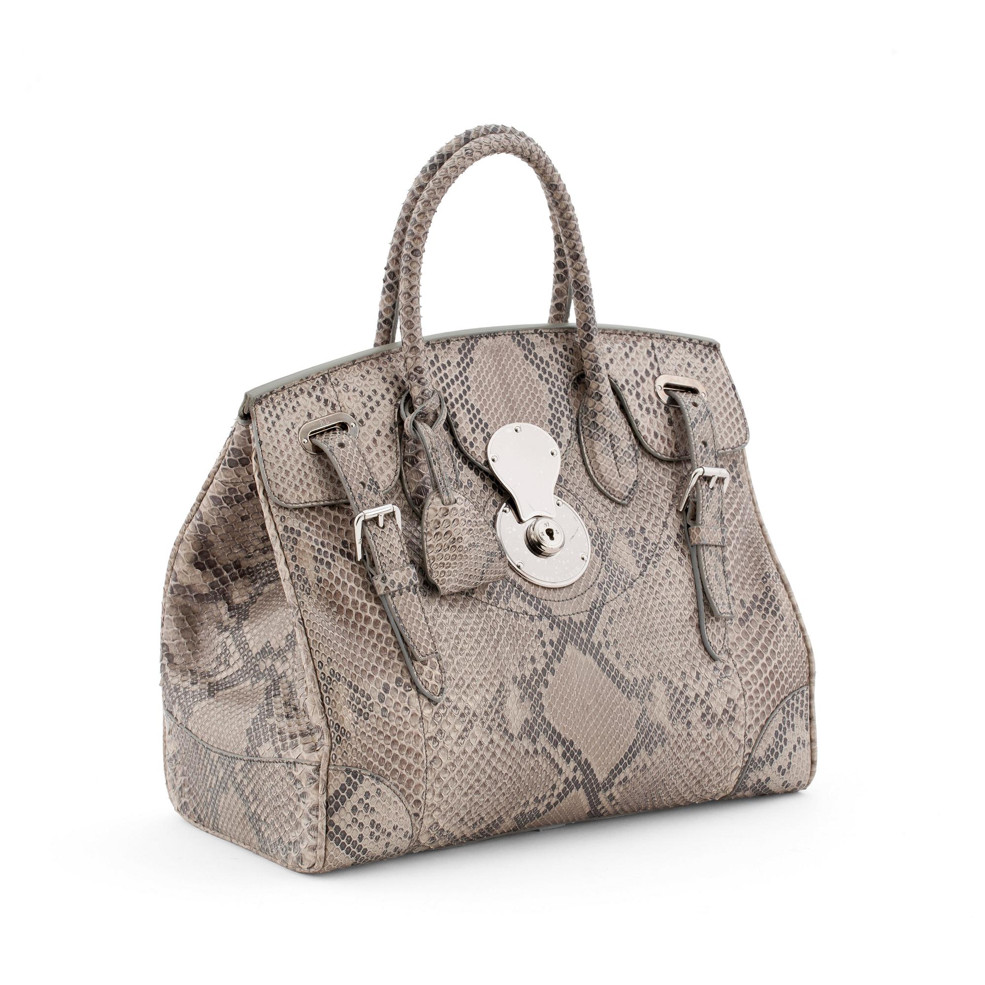 RALPH LAUREN a snakeskin embossed handbag Ricky bag Bukowskis