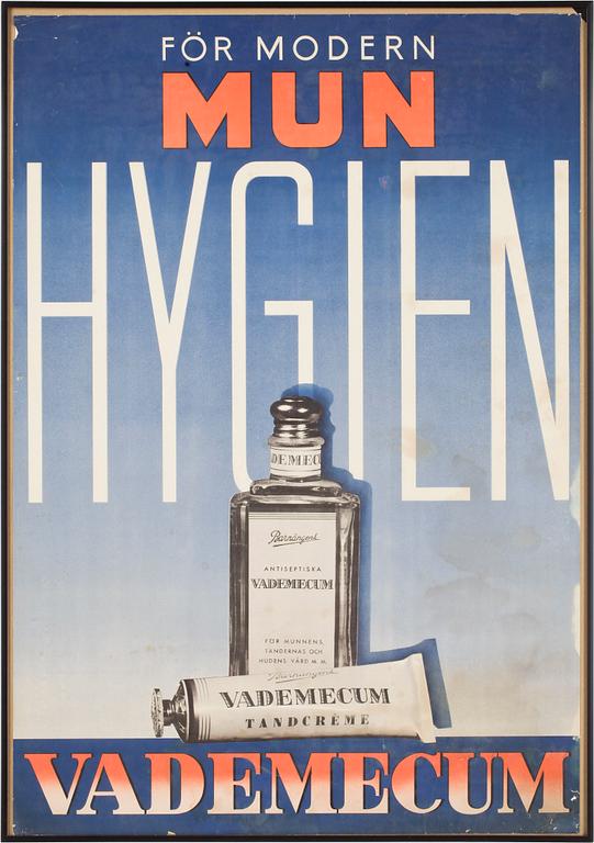 REKLAMAFFISCH, Vademecum, 1900-talets första hälft.
