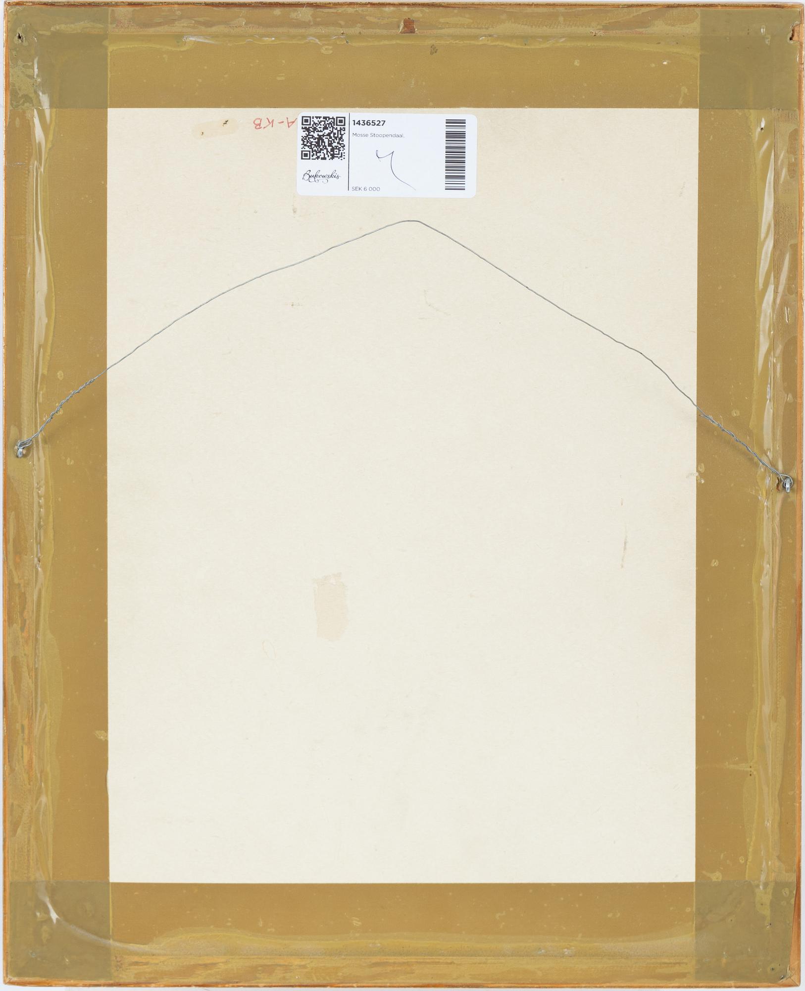 Mosse Stoopendaal, akvarell, signerad.