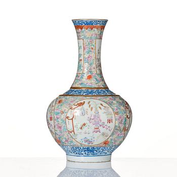 A large famille rose vase, Qing dynasty with Guangxu mark.