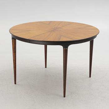 Svante Skogh, a 'Cortina' dining table and six chairs, Seffle Möbelfabrik, 1960's.