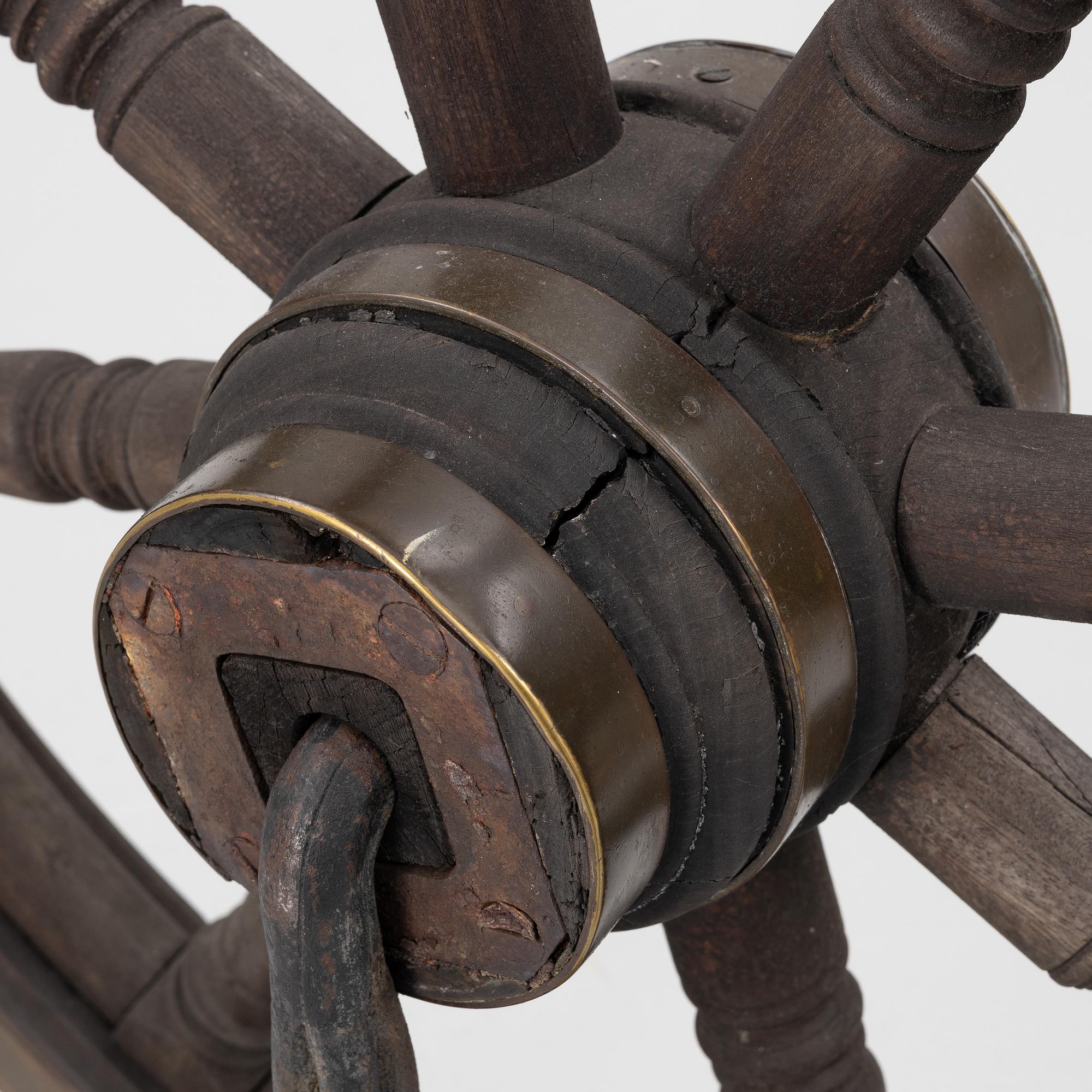 Skeppsratt / styre, Burmeister & Wains, Köpenhamn, Danmark.