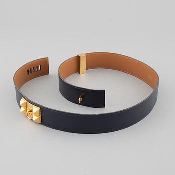 HERMÈS, Collier de Chien belt buckle & leather strap.