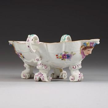 A large Meissen sauce boat, 18th Century.