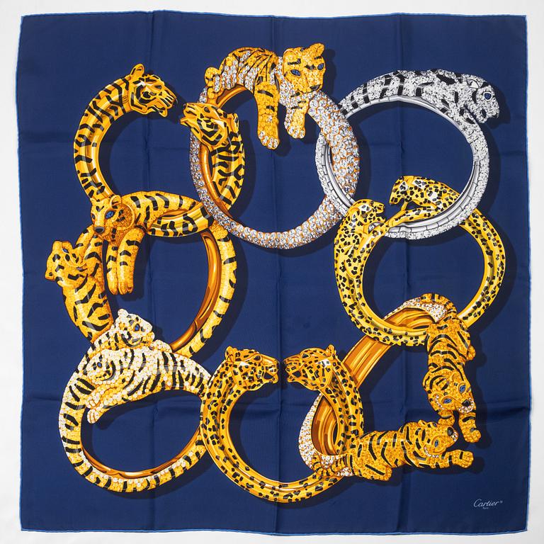 Cartier, a twill silk scarf.