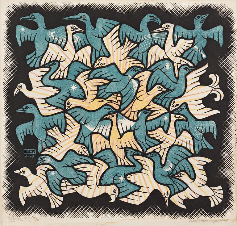 Maurits Cornelis Escher, ”Sun and moon”.